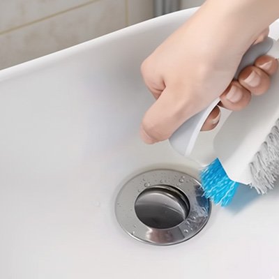 Brosse de nettoyage multifonction pour joints de carrelage et surfaces 
