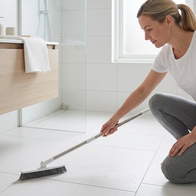 Brosse de nettoyage pour carrelage et paroi de douche 