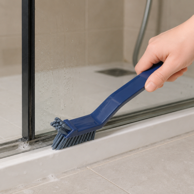 Brosse de précision pour nettoyer les rails de porte
