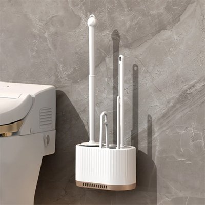 Brosse pour toilette avec compartiments séparés pour brosse de nettoyage