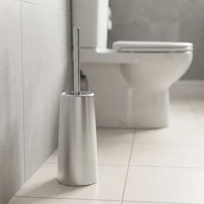 brosse pour toilette design élégant finitions métallisées