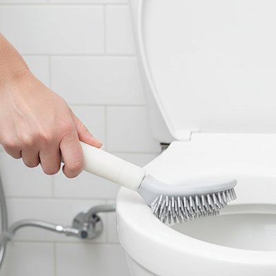 Brosse pour toilette idéal pour les petits espaces et rangement 