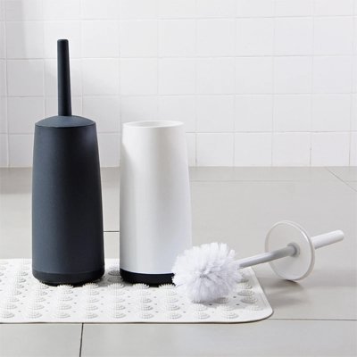 Brosse pour toilette noir élégant et blanc classique 