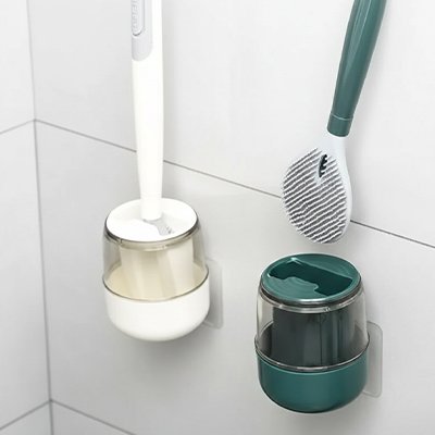 Brosse pour toilette offert en blanc et vert