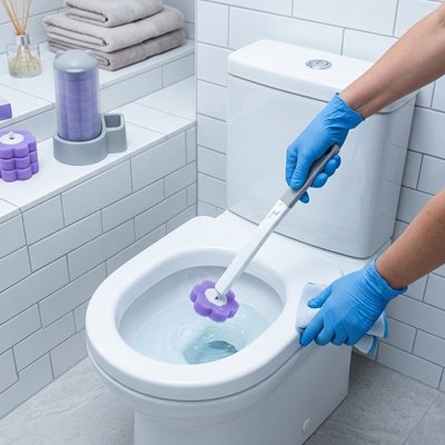 brosse toilette à système de cartouches jetables