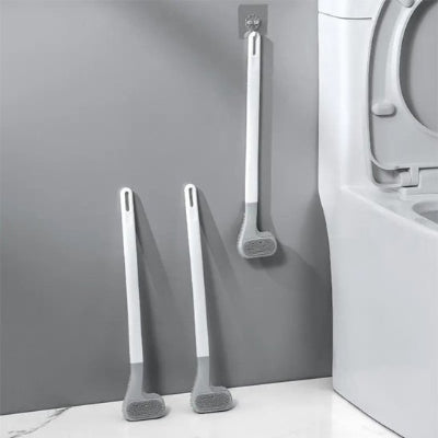 Brosse WC au design minimaliste blanc et gris