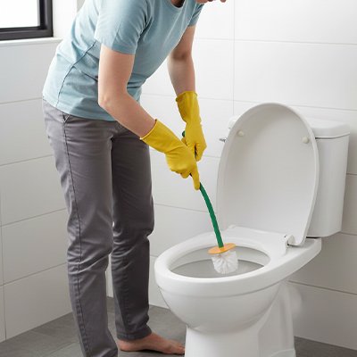 Brosse wc avec manche ergonomique extra-long