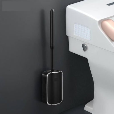 Brosse WC murale avec support adhésif pour montage rapide 