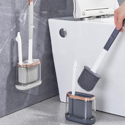 Brosse WC qui  se pose au sol ou se fixe au mur