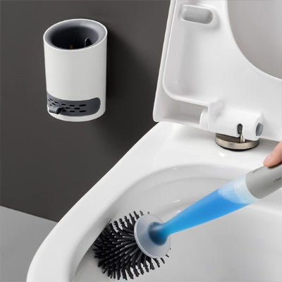 Brosse wc silicone qui sèche rapidement et limite les bactéries