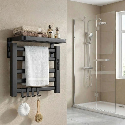 chauffe serviette salle de bain gris avec crochet