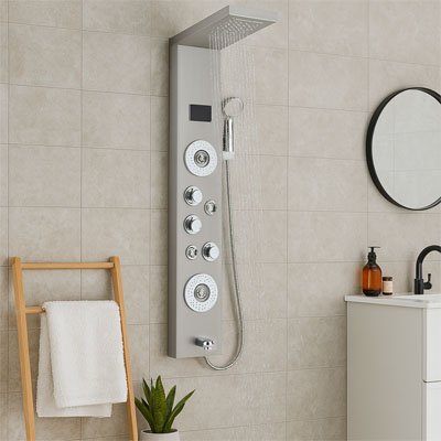 colonne-de-douche-argent