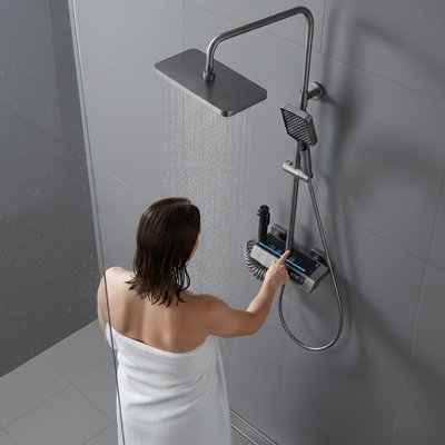 Colonne de douche avec finition gris anthracite mat 