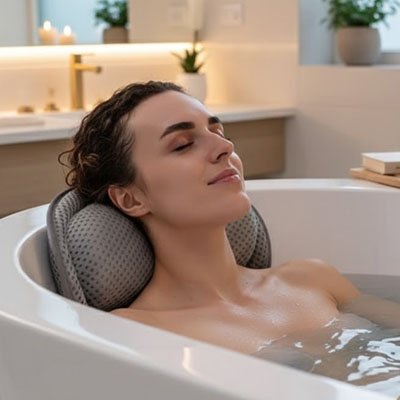 Coussin baignoire conception en H avec deux lobes latéraux
