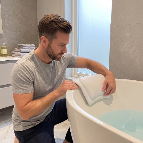 Coussin de bain confortable avec soutien cervical pour la détente