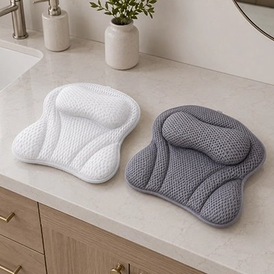 Coussin de bain doux et rembourré avec fixation ventouse