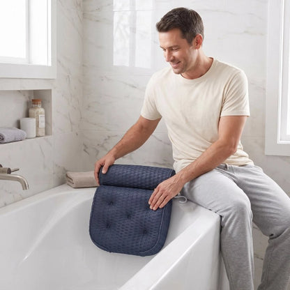 Coussin de bain matelassé avec ventouses pour un maintien confortable