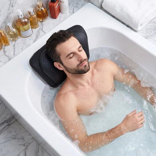 Coussin de bain moelleux avec appui-tête pour détente