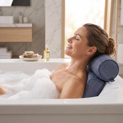 Coussin de bain moelleux avec appui-tête pour se détendre
