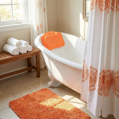 coussin-de-bain-orange-confortable