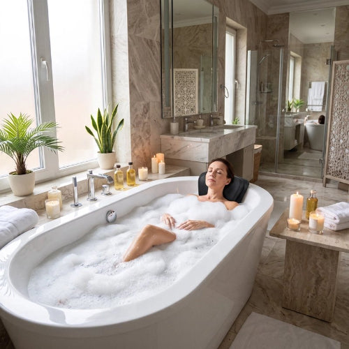 Coussin de bain pour baignoire offrant confort et soutien