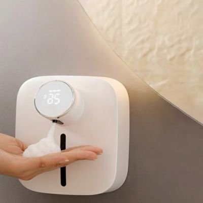 Distributeur automatique de savon  épurée en blanc ou bleu marin