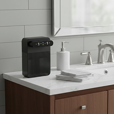 Distributeur automatique de savon noir écran digital 
