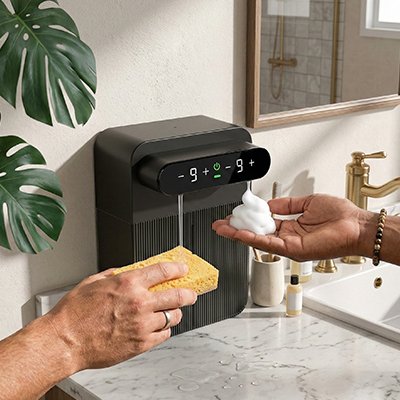 Distributeur automatique de savon quantite contrôlee pour limiter le gaspillage