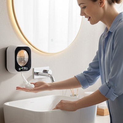 Distributeur de savon automatique a​ Installation sans perçage 