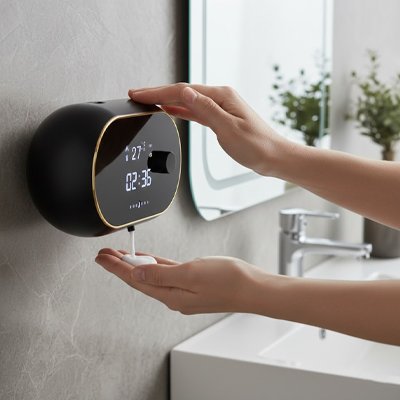 Distributeur de savon automatique compatible tout type de savon liquide