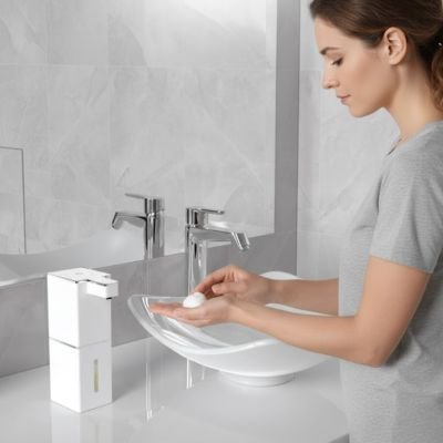 Distributeur de savon automatique​ en version blanche ou version noire
