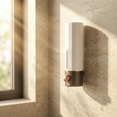 distributeur-de-savon-mural-blanc-en-plastique