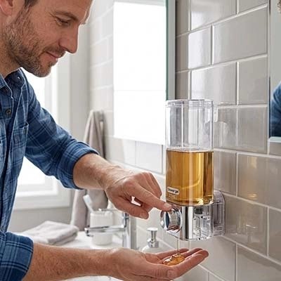 Distributeur de savon mural rechargeable pour une utilisation quotidienne pratique