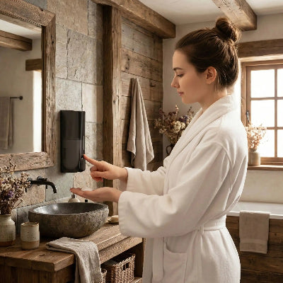 distributeur-de-savon-mural-sans-contact-noir