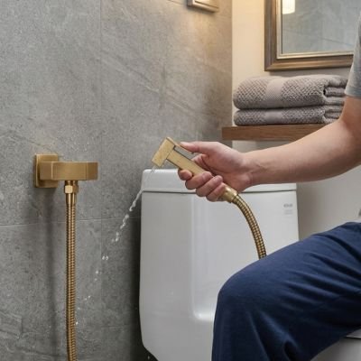 Douchette WC en plusieurs coloris incluant or noir et chrome