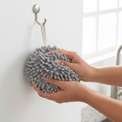 Essui main fait en matiere microfibre chenille ultra absorbantes 