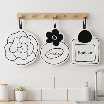 Essuie-main compact adapté aux petites salles de bain