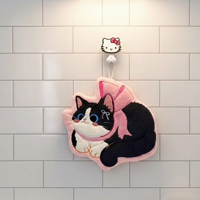 Essuie main esthetiquement mignonne qui plaira aux amateurs de chats