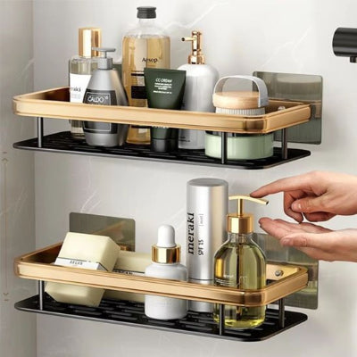 étagère de douche a fixation murale adhésive sans perçage 
