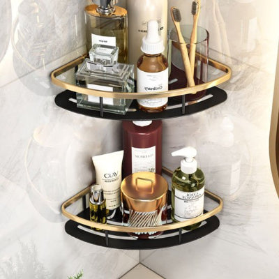 étagère de douche en version rectiligne double ou angulaire double 