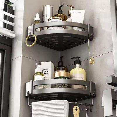 Etagere douche a double plateau permettant d'organiser et classer