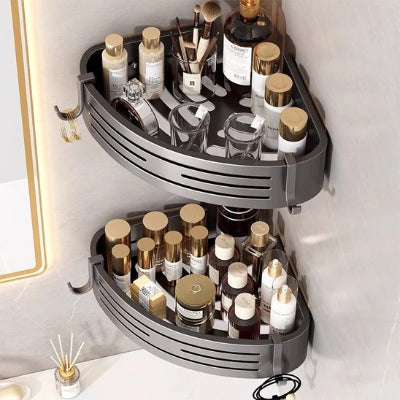 Etagere douche au coloris gris foncé élégant