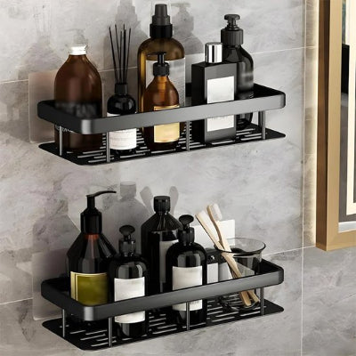 Etagere douche avec fond perforé permettant l'évacuation de l'eau 