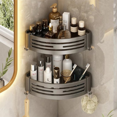 Etagere douche avec structure robuste supportant bouteilles et flacons 