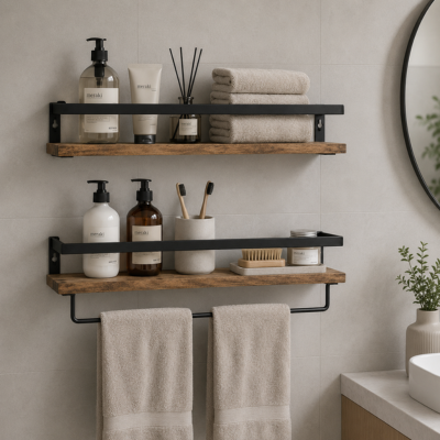 étagère mural pour salle de bain  servant pour autre pièce