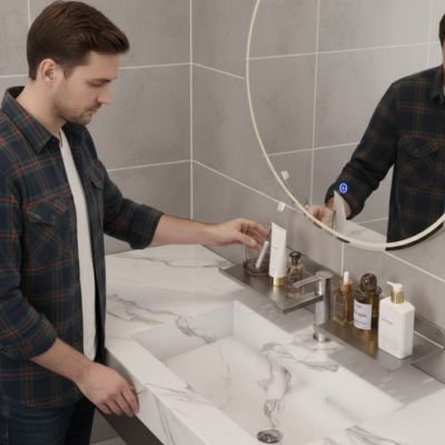 Étagère salle de bain résistant aux environnement humide
