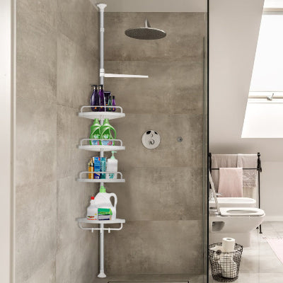etagere telescopique douche blanc