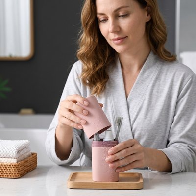 ​ Étui de brosse à dents antibactérien avec design compact