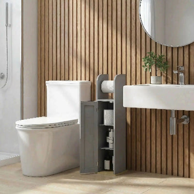meuble porte papier toilette avec rangement