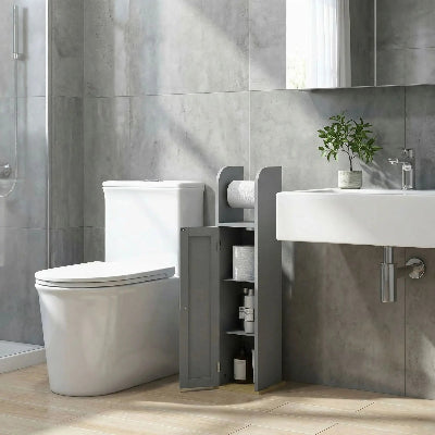 meuble porte papier toilette avec tablette ajustable